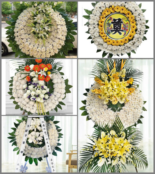 四川成都崇州市王场镇清明村花圈速递